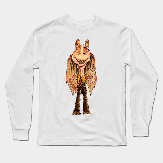 Jar Caricature Long Sleeve T-Shirt by tabslabred